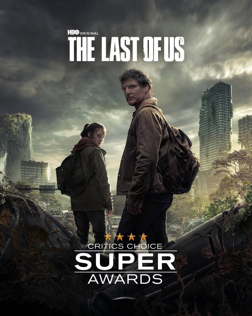 #TheLastofUs has been nominated for 7 Critics Choice Super Awards

• Best Superhero Series, Limited Series or Made-For-TV Movie
• Best Horror Series, Limited Series or Made-For-TV Movie
• Best Actor in a Superhero Series, Limited Series or Made-For-TV Movie – Pedro Pascal
•