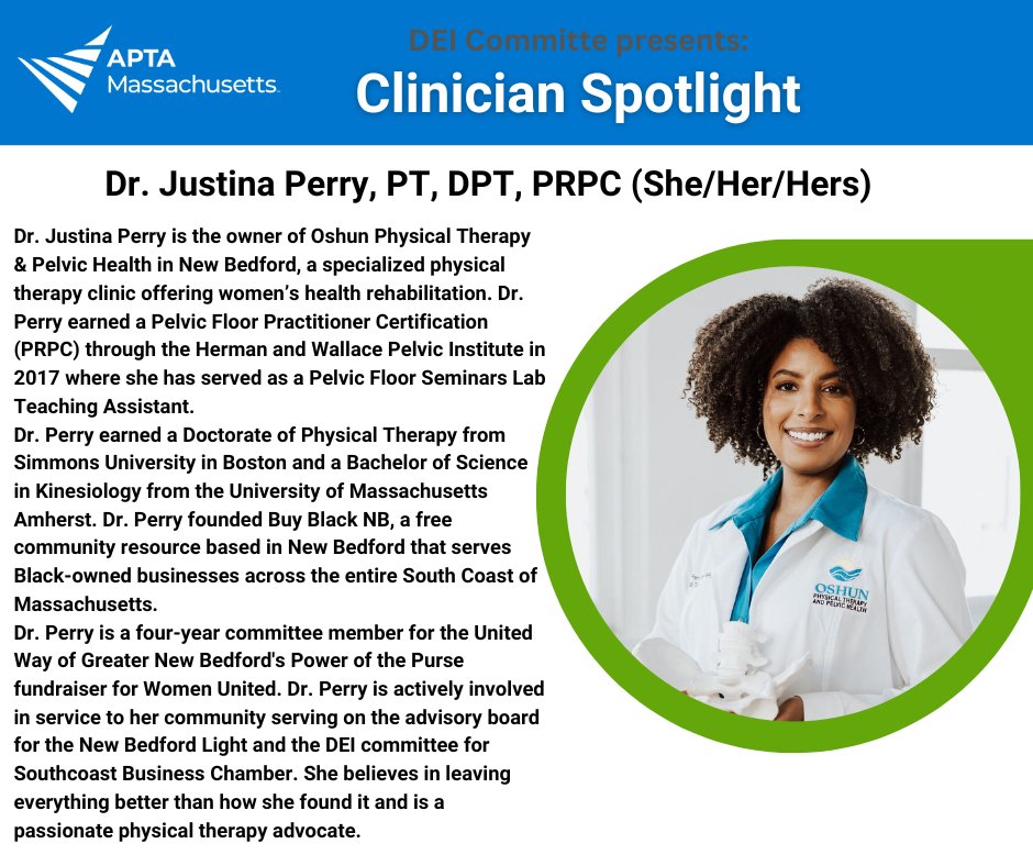 Celebrating Women's History Month. Dr. Perry is a female business owner and is a provider that supports and empowers women with her practice specializing in pelvic floor rehab. She is an excellent role model and example of Women making history today. ⭐