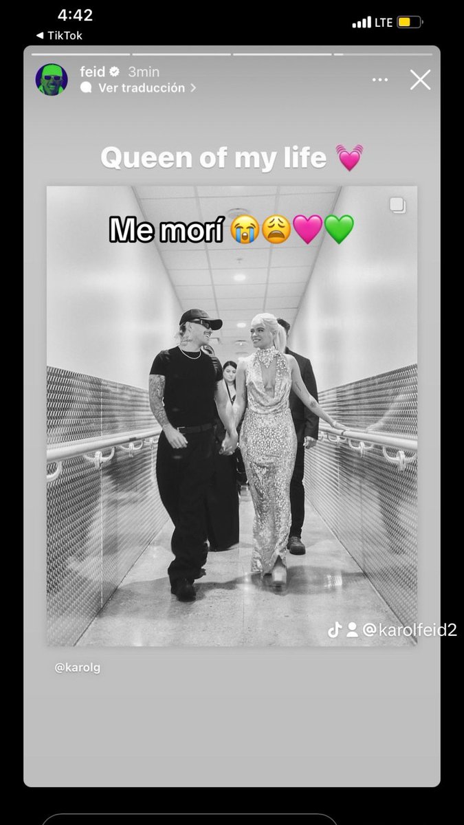 CarballoWen's tweet photo. No estoy soportando 😭😭😍🩷💚 @karolg @ferxxo4  @keid4ever #billboad https://t.co/PkrwO9A887