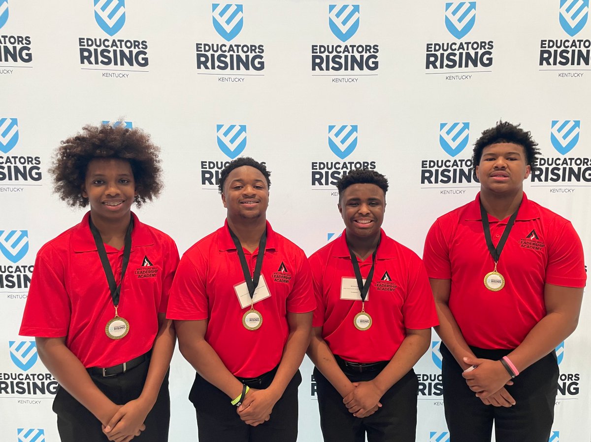Congratulations to the WKU Young Male Leadership Academy Winners at the KY State Educators Rising Conference 🏅 Gideon Robbins: 1st Place 🥇 Junior Varsity Exploring Non-Core Subject Teaching Careers. (1/2)