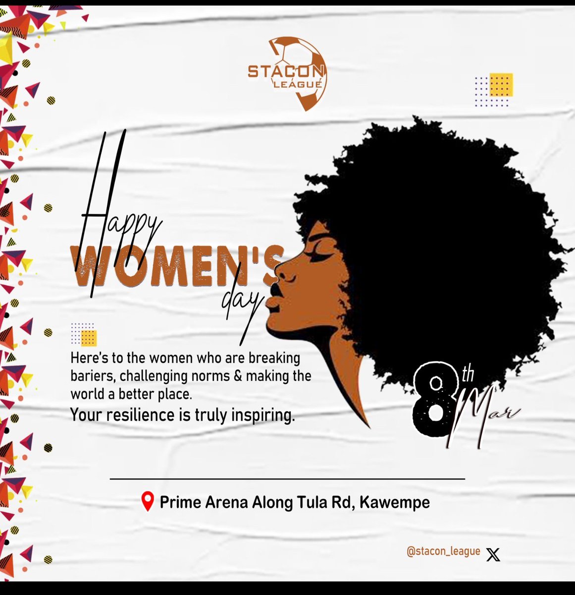 happy women'sday to our wives, sisters and mothers of this nation <a href="/stacon_league/">STACON LEAGUE SEASON VI</a> <a href="/IpaalaFc/">Ipaala FC</a> <a href="/Embengo_FC/">SEASON 5 CHAMPIONS 🏆</a> <a href="/OMUGYERA_FC/">OMUGYERA FC</a>