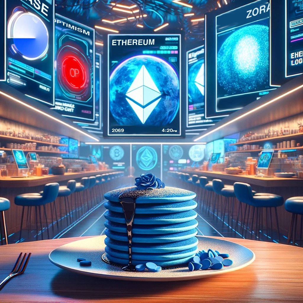 mikegoodwtf's tweet photo. The year is 2069 and you're enjoying a stack of Based Cakes at the Superchain Cafe.
Minting free for a week on @base:
#EnjoyEthereum
https://t.co/65fPEIsIgD https://t.co/Ffd0nzib77