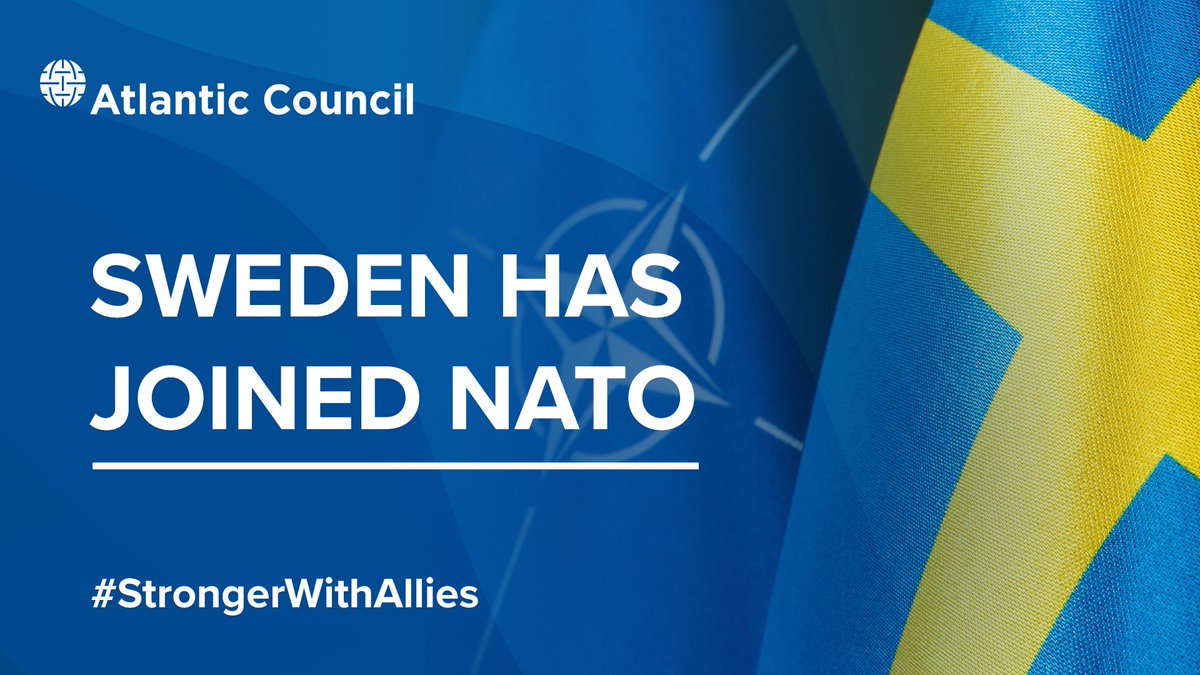 It’s official!

🇸🇪 Sweden is the newest member of @NATO. The Alliance now has 32 members. 

🇦🇱🇧🇪🇧🇬🇨🇦🇭🇷🇨🇿🇩🇰🇪🇪🇫🇮🇫🇷🇩🇪🇬🇷🇭🇺🇮🇸🇮🇹🇱🇻🇱🇹🇱🇺🇲🇪🇳🇱🇲🇰🇳🇴🇵🇱🇵🇹🇷🇴🇸🇰🇸🇮🇪🇸🇸🇪🇹🇷🇬🇧🇺🇸

#StrongerWithAllies