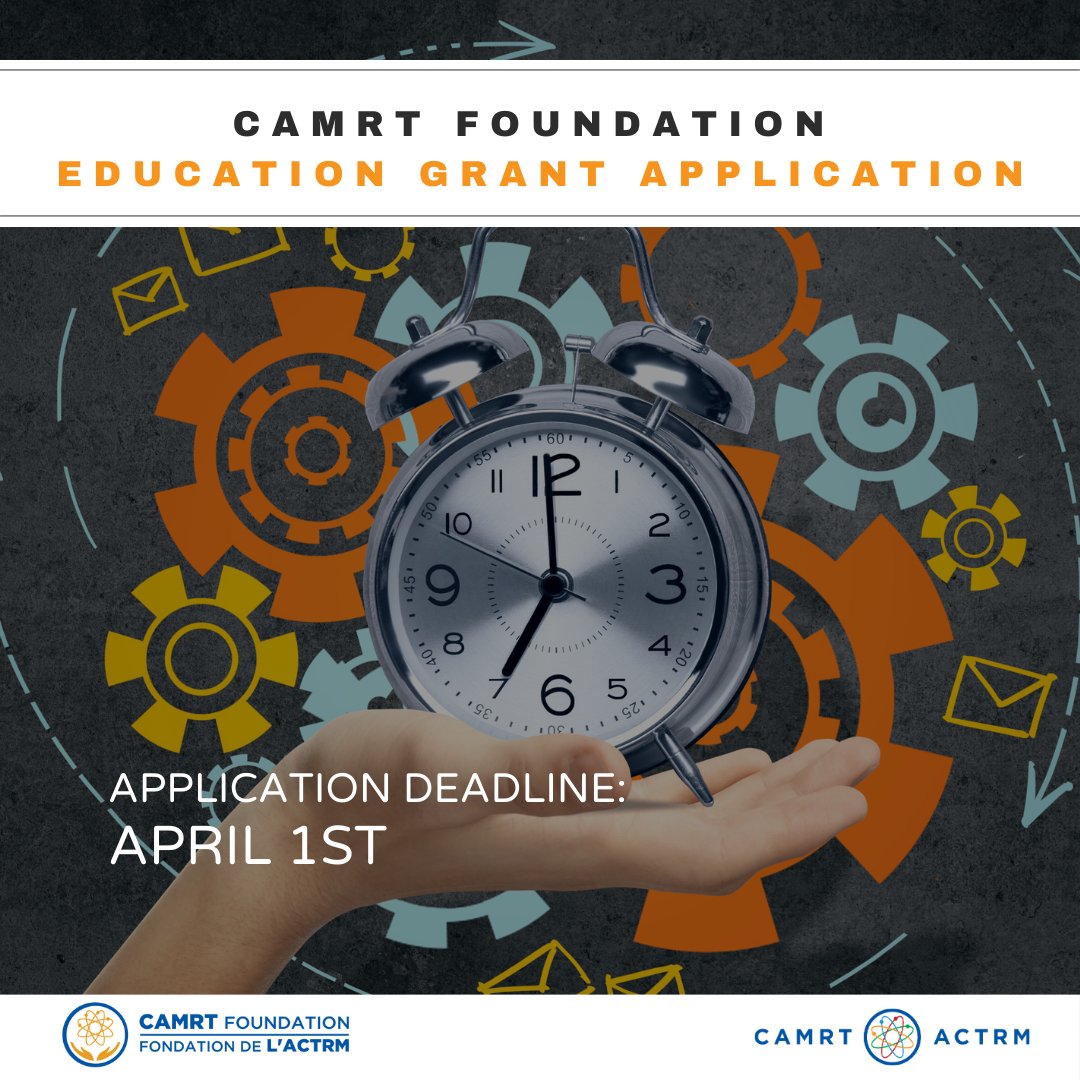 Unlock your potential with CAMRT Foundation Education Grant! They are available to financially support members in their educational pursuits in studies in areas related to medical radiation technology & promotes excellence in patient care. Learn more: ow.ly/jUuW50QO4XJ