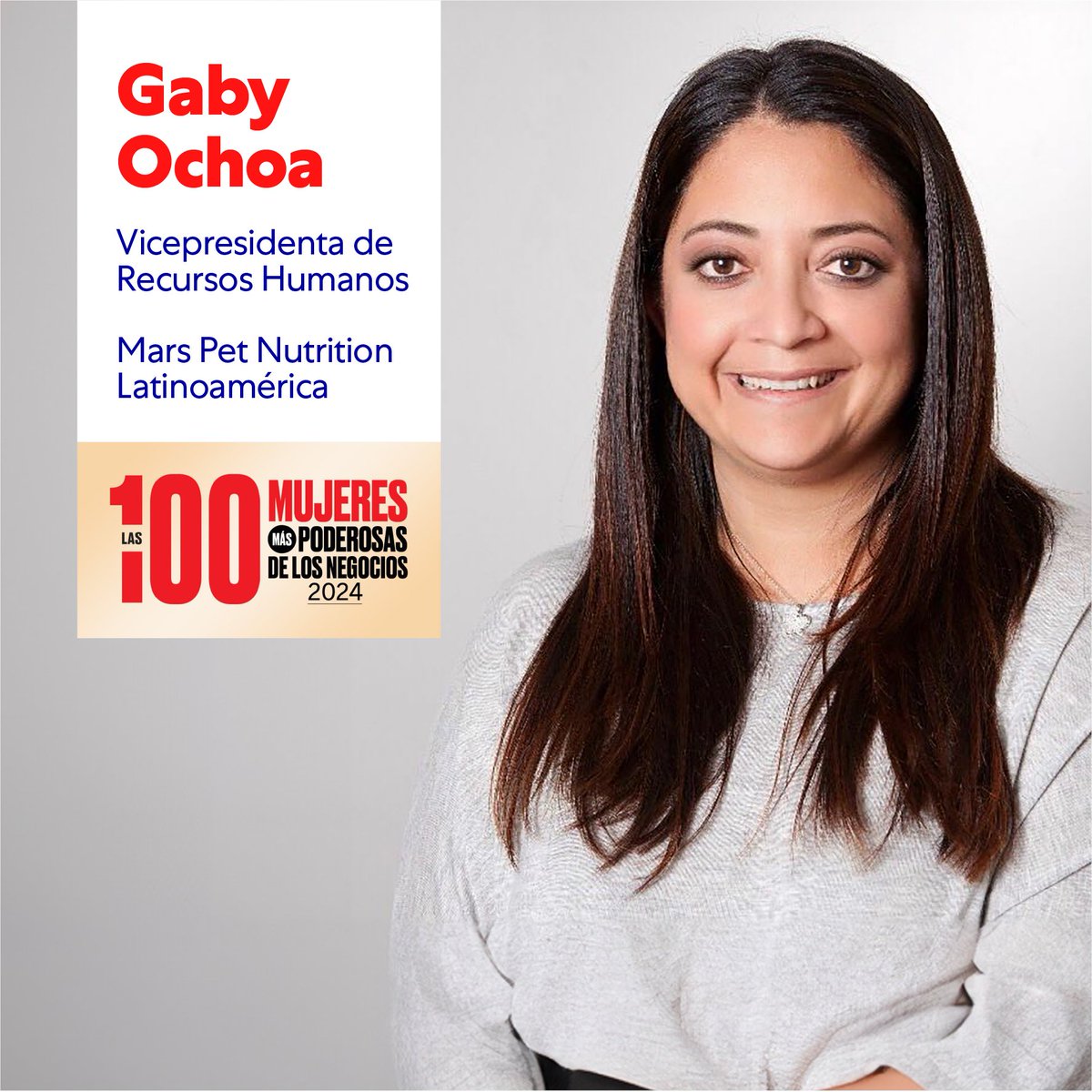 Estamos orgullosos de compartir que por 4to año consecutivo, nuestra Asociada Gaby Ochoa, cabeza de Recursos Humanos para Mars Pet Nutrition Latinoamérica, está en el ranking de '100 mujeres poderosas' por Grupo Expansión. #ElMañanaEmpiezaHoy #MarsMexico #OrgullosamenteMars
