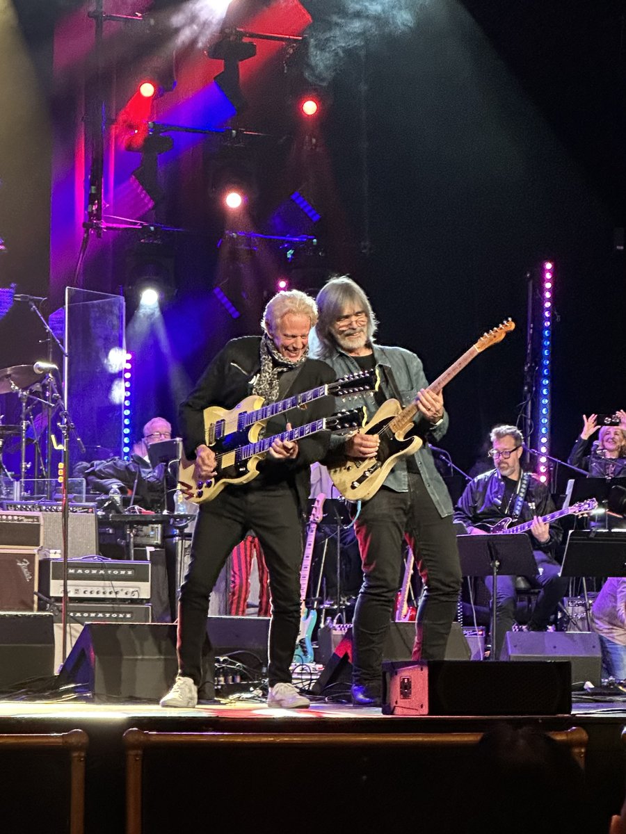 Larry here with Don Felder formerly of The Eagles at yesterday #LoveRocksNYC rehearsals. You can watch the show tonight on @Veeps and support the amazing work of @godslovenyc. veeps.com/loverocksnyc