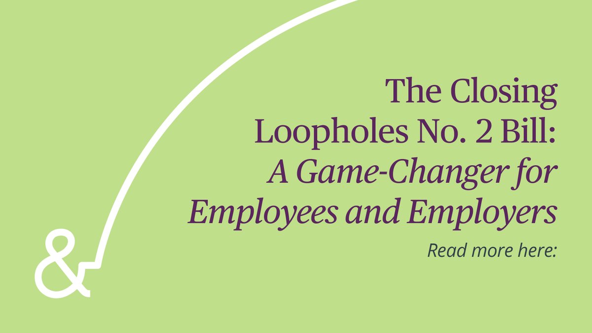 twobirdsemplaw's tweet photo. New reforms to the industrial relations landscape are imminently approaching in Australia! As both houses of federal parliament pass the Closing Loopholes No. 2 Bill, what do you need to know as an employer? Find out here: https://t.co/ScVmVgamIs https://t.co/lAEzGelje0