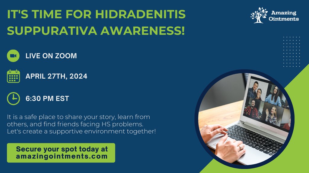 amzingointments's tweet image. Are you facing the challenges of HS? You can share your thoughts and learn in our upcoming HS Zoom Meeting. Register at amazingointments.com/hs-april-27.

#hs #hsawareness #hswarrior #hssupport