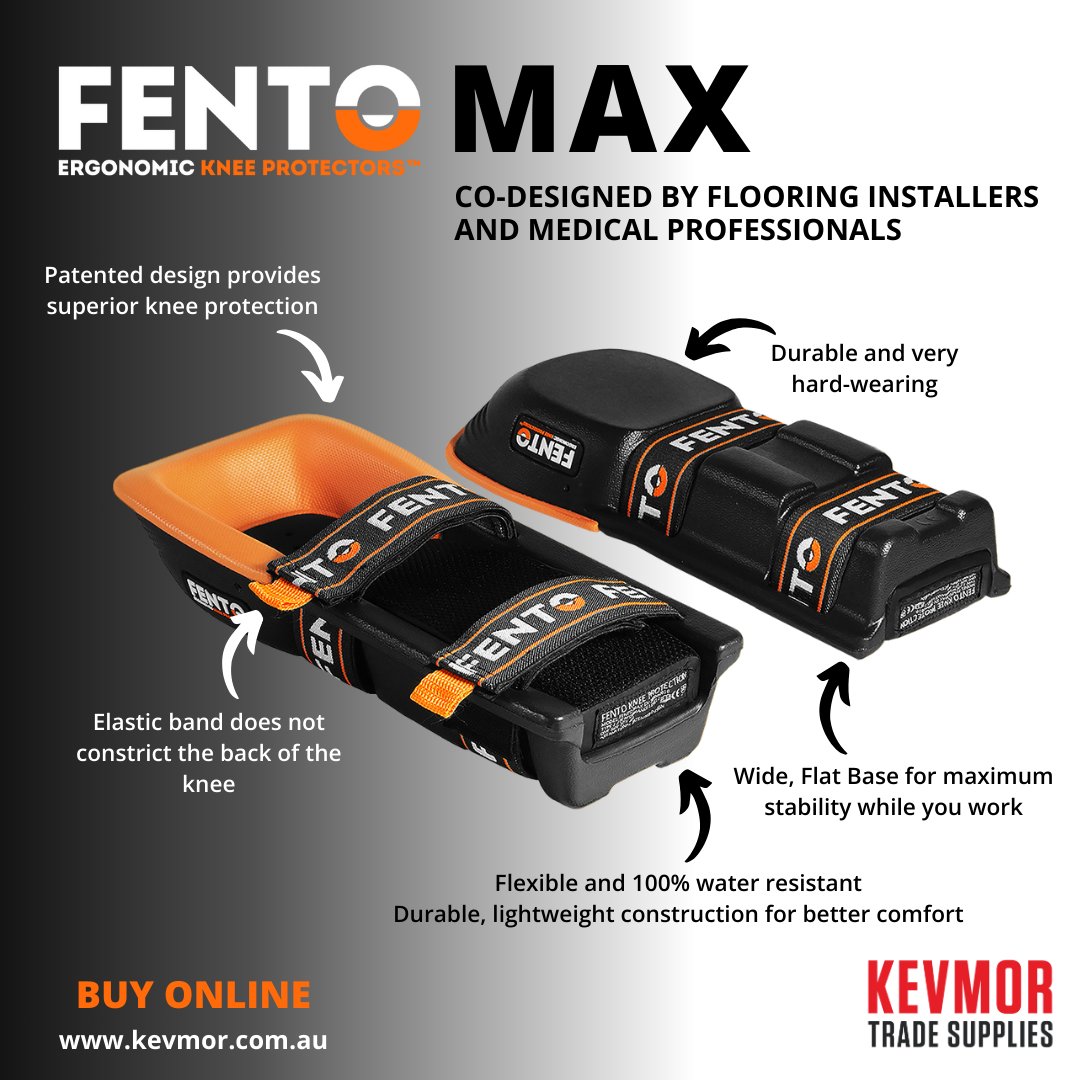 KevmorAustralia's tweet image. FENTO MAX – the big brother of the FENTO ORIGINAL! 🌟 With its longer length, it provides extra protection and superior ergonomics for your knees and back. Also ensuring optimal pressure distribution, preventing discomfort. 🦵💼

#Kevmor #FENTOMAX #KneeProtection #ErgonomicDesign