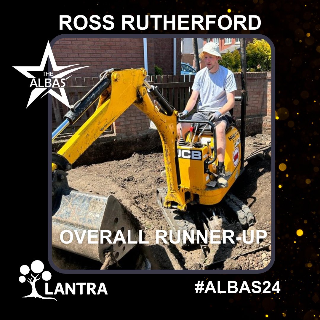 LantraScotland's tweet photo. #Congrats to Ross Rutherford from #Edinburgh, #ALBAS24 Overall Runner-Up! #awards #CountrysideCareers @apprentice_scot @sqanews @SRUC #Landscaping #Horticulture @TheCaley @The_RHS https://t.co/VEe2z3ouqb