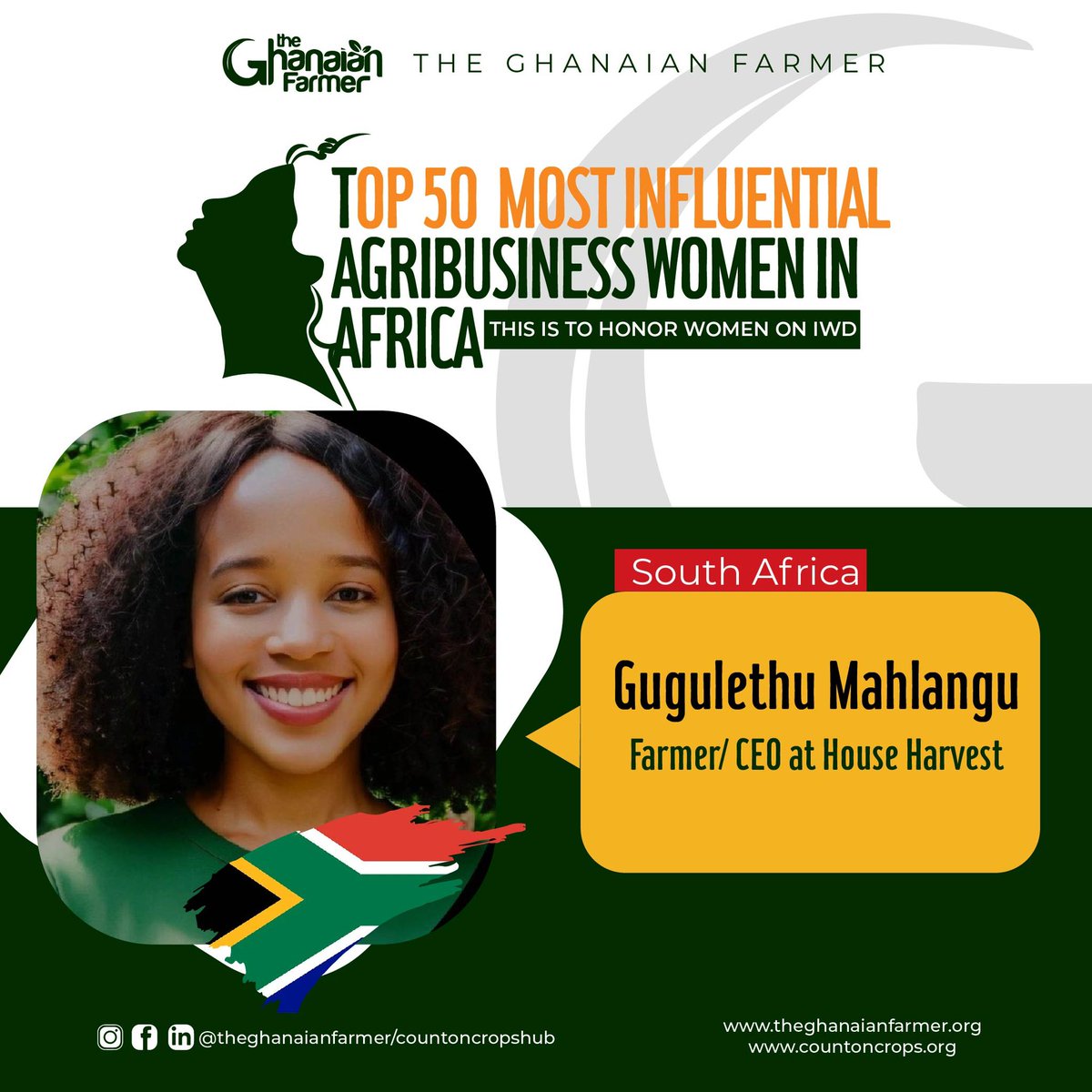 EnyonamManye's tweet photo. Women with real power &amp; influence, movers &amp; shakers in the agribusiness industries. Influence goes beyond mere recognition; it’s about crafting narratives &amp; steering change. Their  impactful  work reflects in their influence.

#InspireInclusion #IWD24
@HanahAidoo @Gugulethu_CM https://t.co/pawyCFPGEz