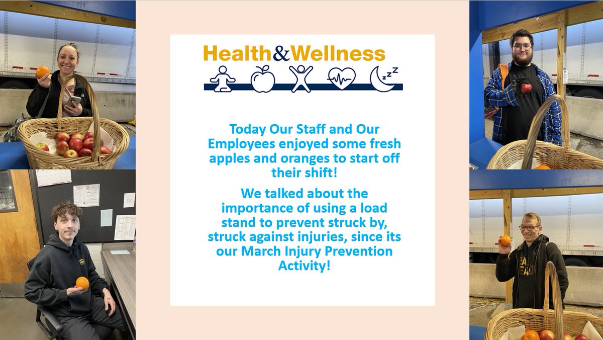 Lawnside Twilight🍎❤️Wellness Thursday🍊🧡 We love to eat healthy, while also talking about Load stands! 🍎❤️🍊🧡 <a href="/RobertCapone17/">Robert Capone</a> <a href="/tomperez225/">Tomas Perez</a> <a href="/kelly_gonter/">Kelly Gonter</a> <a href="/Johnasaulino/">John Saulino</a> <a href="/CarolBTome/">Carol Tomé</a> <a href="/RAYNEupSup/">Rayne</a> <a href="/jackchud22/">Jack Chudzinski</a> <a href="/LawnjOrepa/">Lawnside Division Safety</a> <a href="/RayBarczak/">RayBarczak</a> <a href="/DINAUPS1/">DINA@UPS</a> <a href="/MFurinoUPSPHL/">Michelle Furino</a> <a href="/UPSers/">UPSers</a>