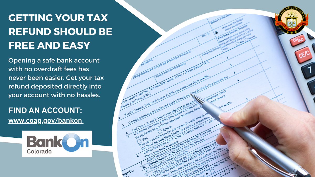 Getting your tax refund direct deposited to your account is the safest and easiest option available. Find out how by visiting our website today: bit.ly/49wXWav. #BankOn #NCPW2024