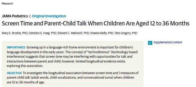 MHIQ member Professor Sheena Reilly in collaboration with @telethonkids, @UniofAdelaide and @UniofOxford co-authored an article in JAMA Pediatrics entitled, “Screen Time and Parent-Child Talk When Children Are aged 12-36 Months”. Read more 👉 bit.ly/49BKEcC