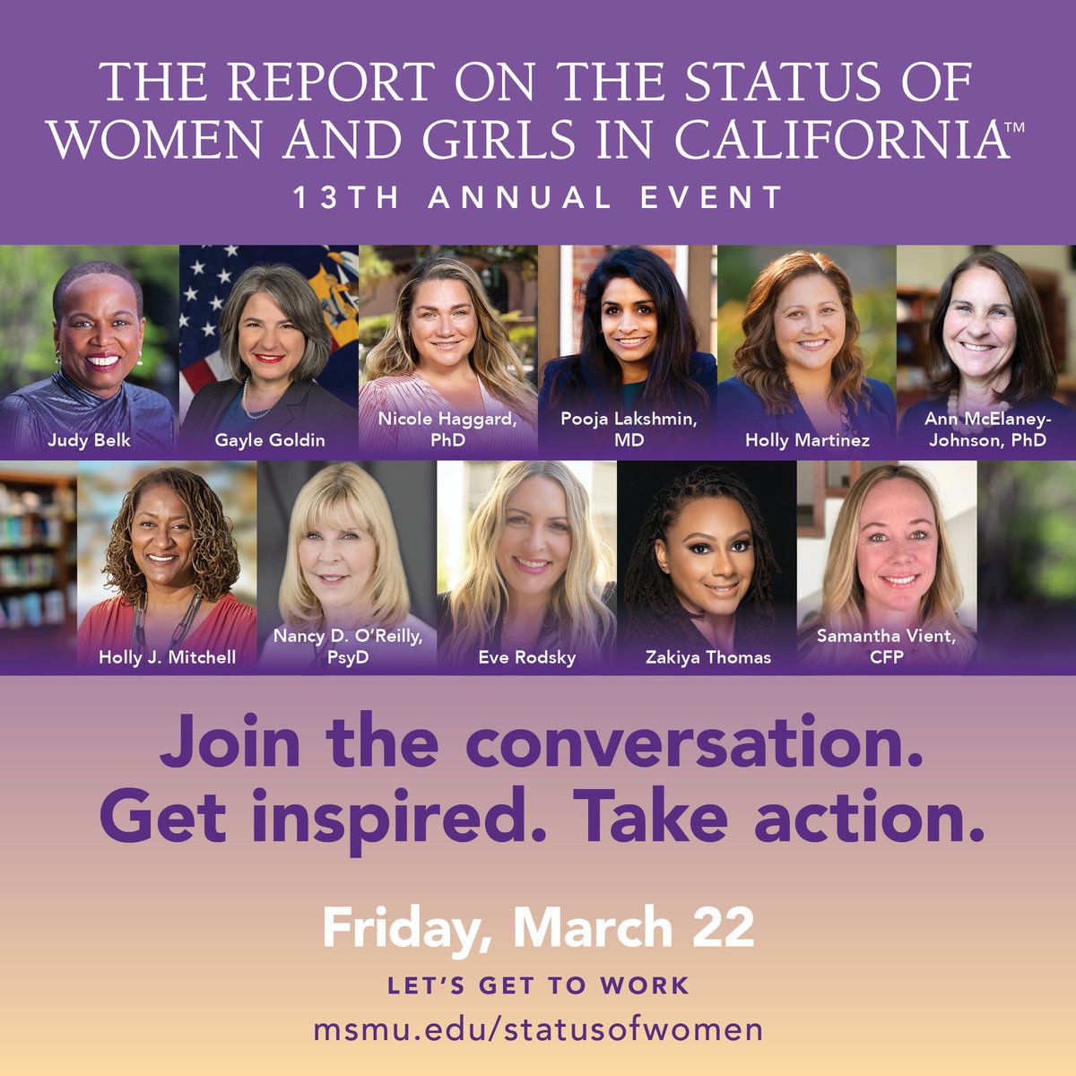 On March 22 <a href="/MSMU_LA/">#MSMUnstoppable</a>’s The Report on the #StatusofWomen &amp; Girls in California ™  theme The Cost of Being a Woman: Solutions for Economic Equity will examine the barriers to financial well-being &amp; highlight opportunities for lasting change to create a more equitable &amp;