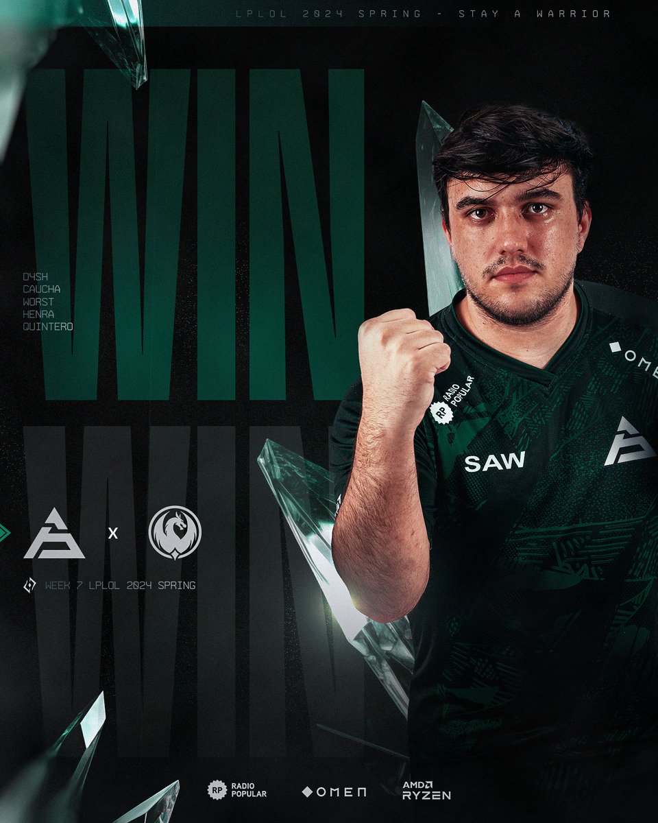 sawggofficial's tweet photo. Dominámos a partida de início ao fim e conquistámos, frente aos @WhiteDragonsPT, a 11ª vitória nesta @WGR_LPLOL. 🔥

Regressamos amanhã para a última jornada da fase regular.

#StayAWarrior #WGRLPLOL https://t.co/kEalBygFl9