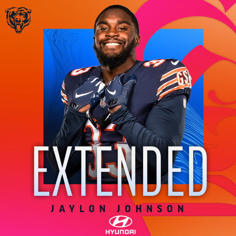 ChicagoBears's tweet photo. 33 is here to stay 🔒

We have agreed to terms on a four-year contract extension with @NBAxJay1
