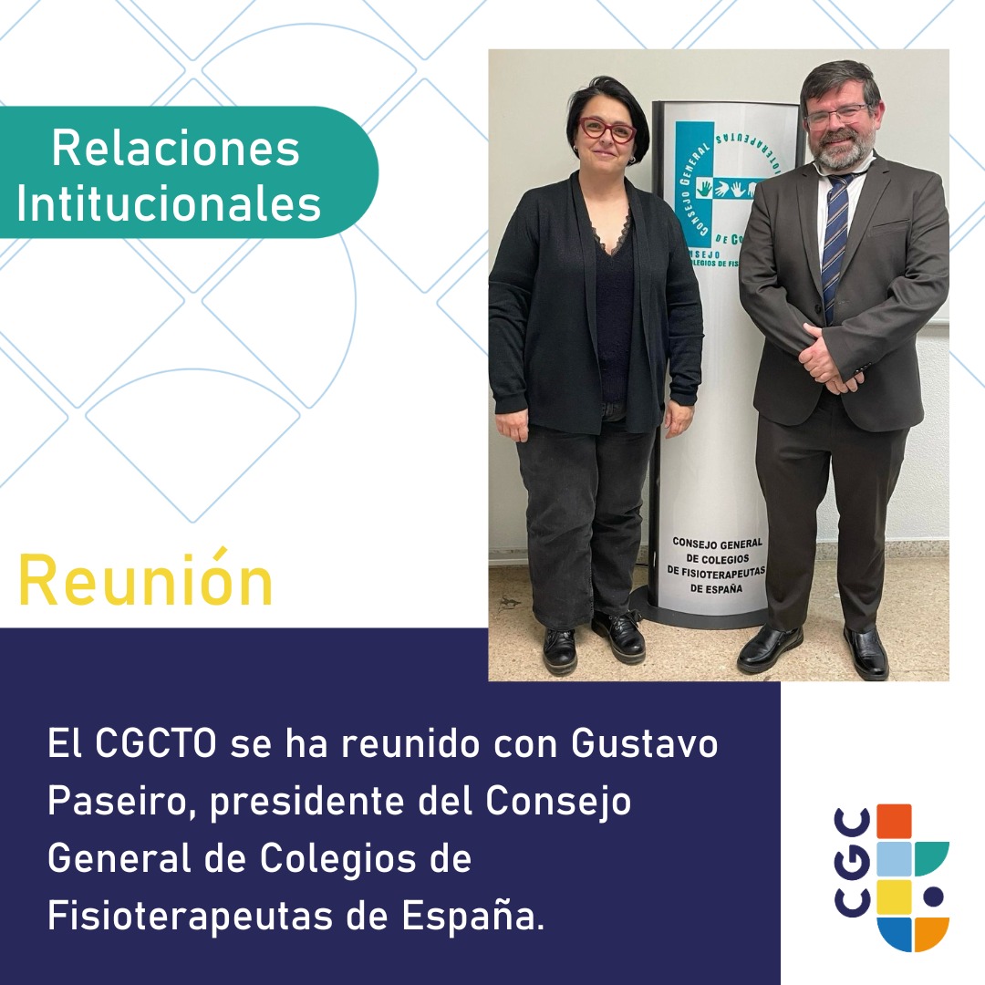 ConsejoTO's tweet photo. El # CGCTO ha mantenido la 1°reunión institucional con otro Consejo y no podía ser otro que con el de #Fisioterapeutas,con Gustavo Paseiro,presidente del @cgcfe.

Son más las cosas que nos unen que las que nos separan. Trabajamos en equipos multidisciplinares por la #Salud. https://t.co/Z2gSiWSqxj