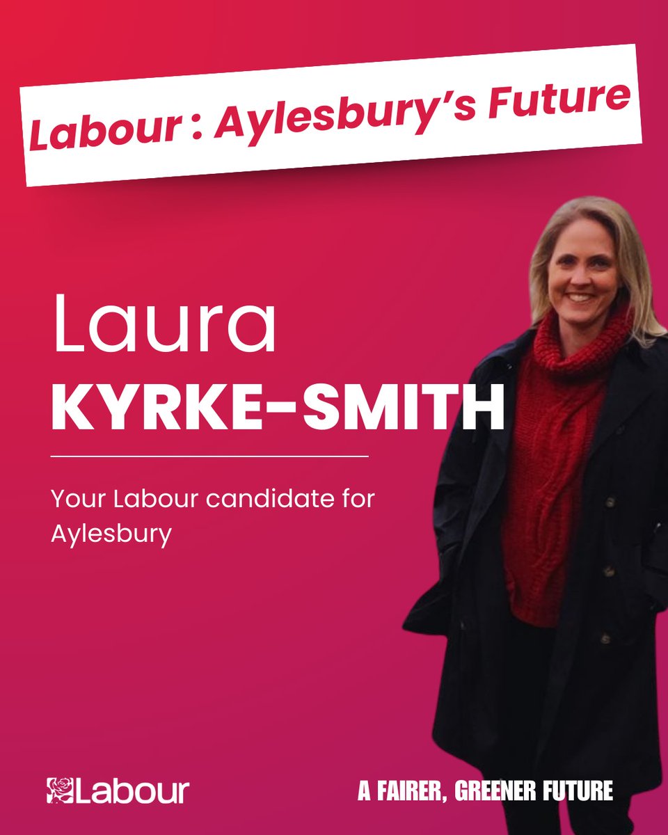 I'm delighted to have been selected as Labour's candidate in Aylesbury. Labour is the change that Aylesbury needs and we're determined to make it happen. @aylesburylabour