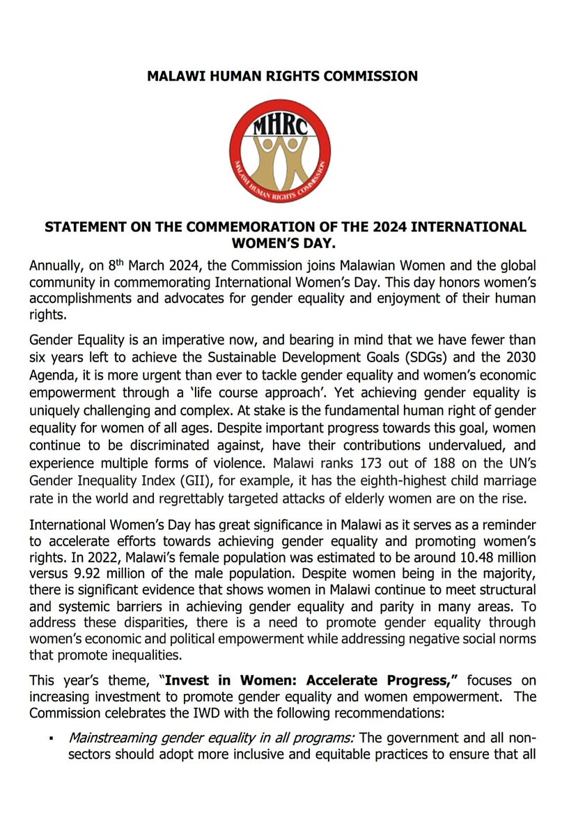 Malawi Human Rights Commission tweet media