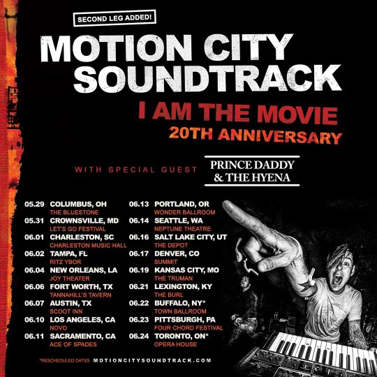 New show added in Kentucky! Also remember: Local pre-sales are available today for our newly added second leg, public sales start tomorrow at 10am. You are all so great! #motioncitysoundtrack #tour #shows @jessemack @jcpmcs @joshuaallencain @tonythaxton @matthewstaylor