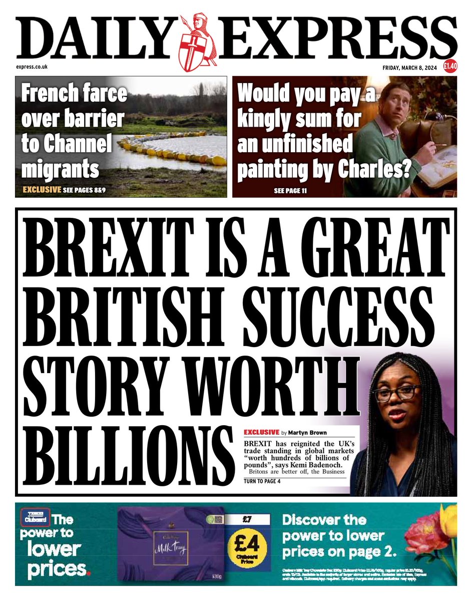 EXPRESS: Brexit is a Great British Success story worth Billions #TomorrowsPapersToday