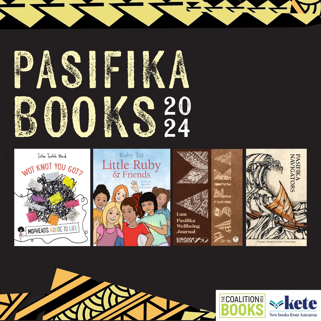 Check out this year's Pasifika Books catalogue from @KeteBooks! Featuring Selina Tusitala Marsh's new 'Wot Knot You Got? Mophead's Guide to Life' 📚 These books and the Pasifika Books 2024 catalogue will be at the @coalition4books stand at Pasifika Festival in Auckland!