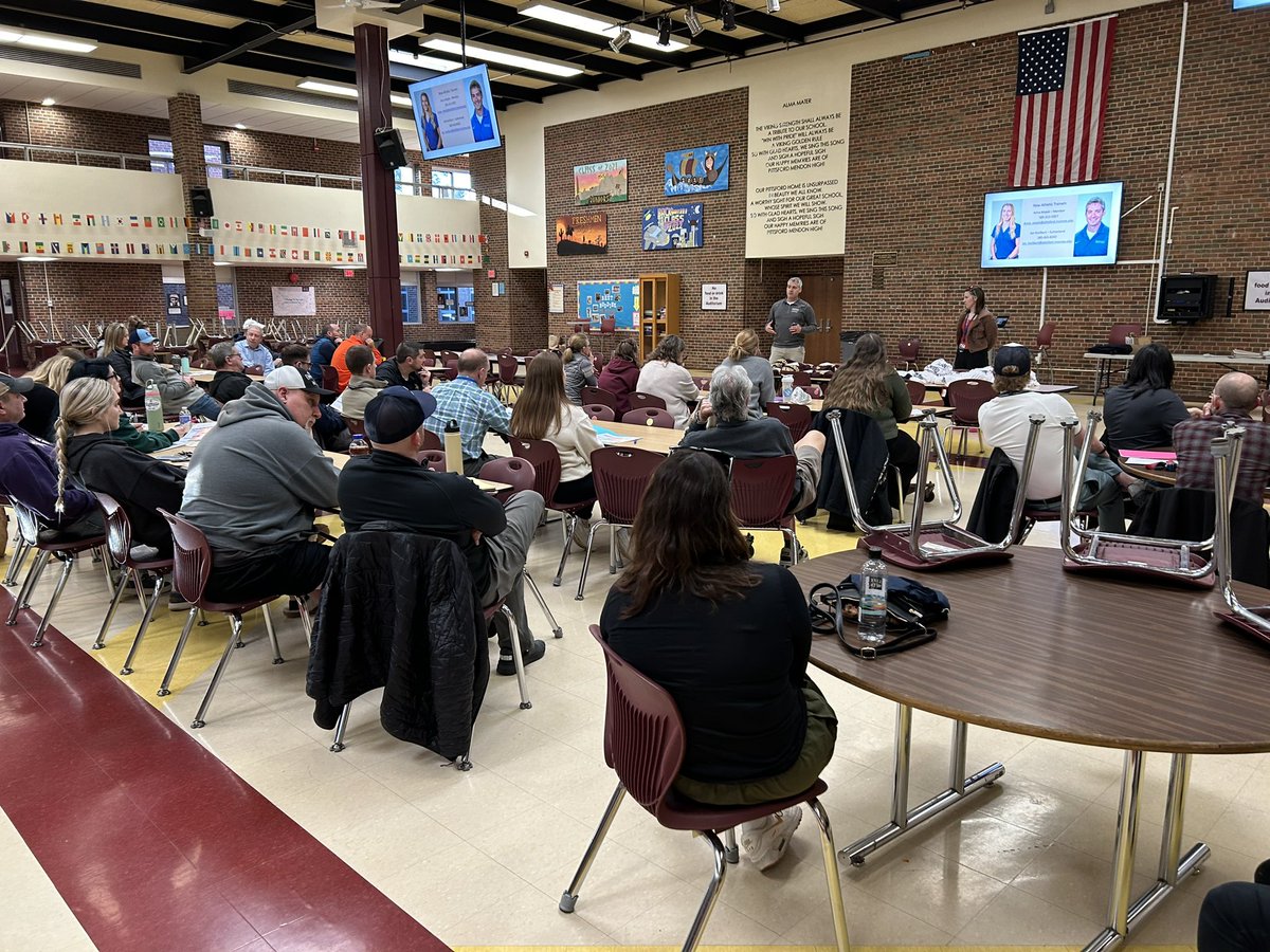 Spring Coaches Workshop! Thank you to our guest speakers who shared: Athletic Training, Strength and Conditioning, Emergency Planning and Restorative Practices. Thank you to our coaches for their engagement and participation. #PittsfordPride.