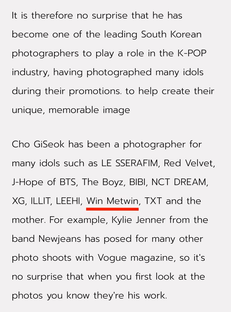 win_trend's tweet photo. 📰 Win Metawin featured in @1nzpy article "Cho Giseok, Korean photographer the person behind the art of the k-pop industry."
🔗https://t.co/9bp2vKi3cU
#winmetawin @winmetawin
#PerfectMagazine #PerfectIssueFour
#PradaSS23 #PradaEditorial
#Prada #PradaxWin https://t.co/UF0N9jeRyl