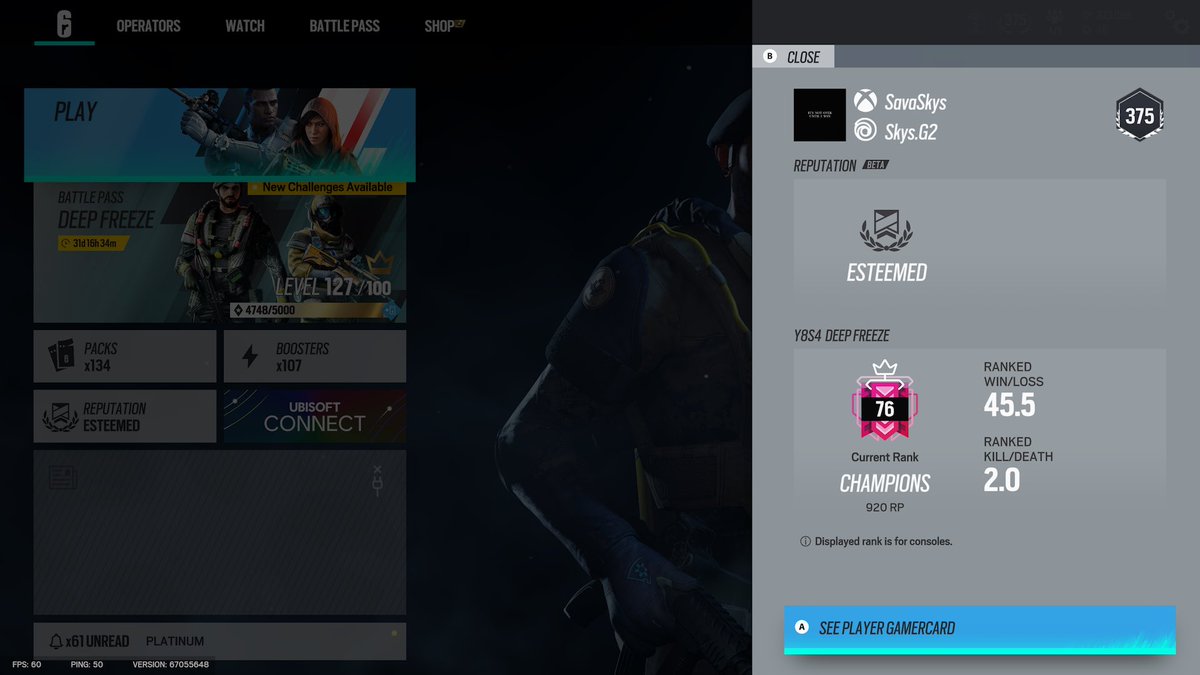 dearSkyss's tweet image. 💀DEADLY OMEN IS COMİNG💀

-PS/XBOX/PC🔛🔝

-If u need R6 Rank boost service i can do🦍(Rank is doesn’t matter)

-Already done in the past +100✅🥇

-Free KD&amp;amp;W/L💥💥💥

-Fast boost🚀✅

We will talk the payment and price&amp;gt;&amp;gt;&amp;gt;

RT/Like app❤️❤️❤️