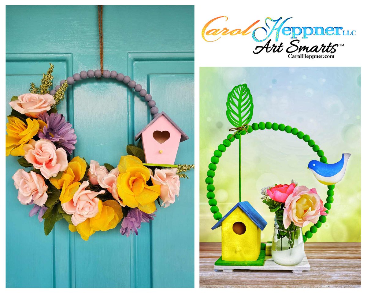 Hey, friends! Let's turn your home into a springtime oasis with charming wood bead #diy wreaths! Join me in crafting these delightful decorations using Testors Acrylic Craft Paints. Let's get creative! carolheppner.com/cgi/wp/?page_i… #ad #craftshout #Thursdayvibes