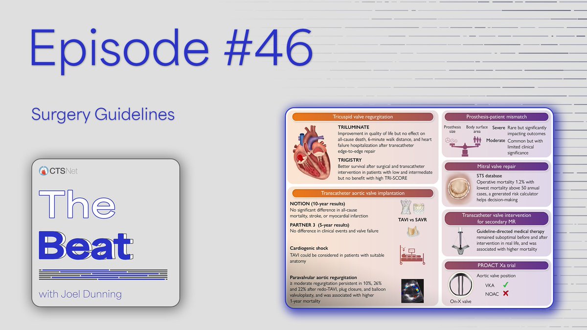 In this episode of The Beat, EIC <a href="/joeldunning/">Thoracic Surgeon - Joel Dunning</a> discusses the importance of quality guidelines in CT surgery before diving into additional news and content, including an interview with <a href="/Anna_Olds/">Anna Olds</a> and an emergency anterior bilateral thoracotomy.

🎧 📺 ow.ly/RfTx50QO5Lc