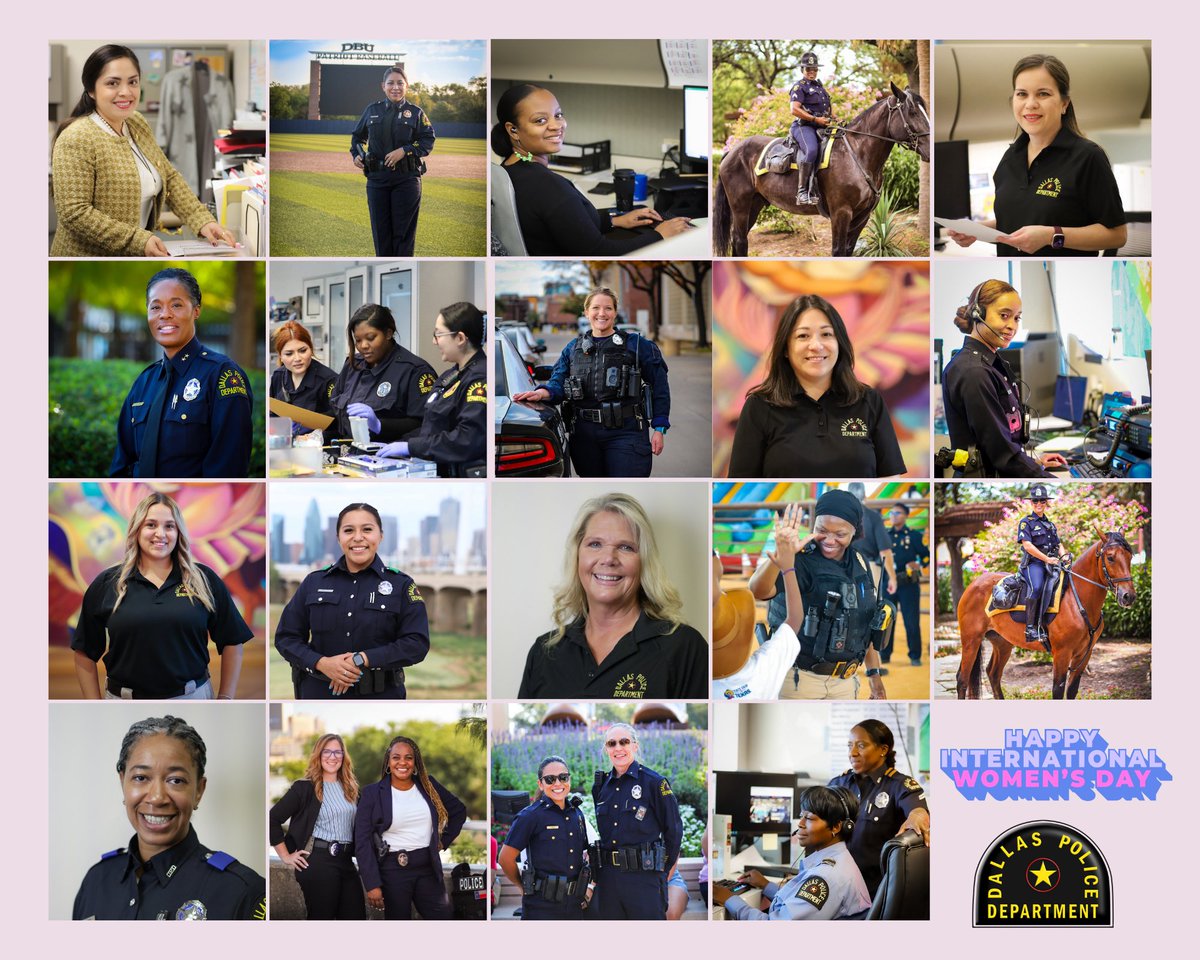 Celebrating the incredible women of Dallas PD this #InternationalWomensDay! 🌟 Your strength and service helps make our city safer. #DallasPD