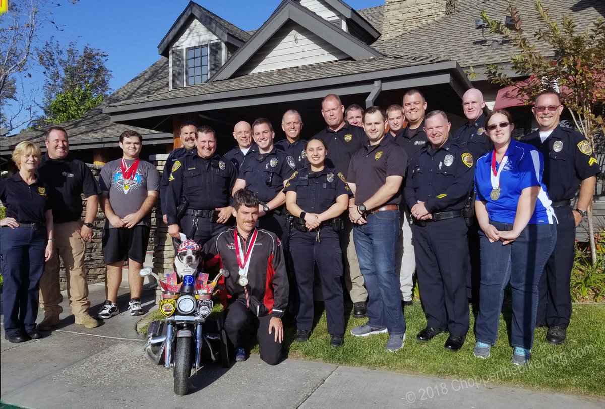 Come meet &amp; join Little Chopper Jr. as he continues the legacy of Chopper Sr. (seen here in these photos) as he teams up w/ the <a href="/LaMesaPD/">La Mesa PD</a> in helping to raise money / "tips" 4 the <a href="/SpecialOlympics/">Special Olympics</a> San Diego.  Tonight: 5 - 9 pm  #ClaimJumper 5500 Grossmont Center Dr.
La Mesa  91942
