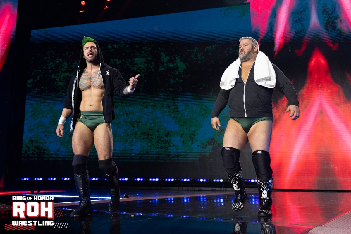 ringofhonor's tweet photo. It's a fight for SURVIVAL in your main event!

The Workhorsemen (@Antnyhenry &amp; @RealJDDrake)
vs
#theINFANTRY (@CarlieBravo &amp; @ShawnDean773)
vs.
@Angelico_AEW &amp; @KingSerpentico
vs.
@jackcartwheel &amp; @GringoLocoOG

Watch #ROH TV on #HonorClub at https://t.co/8dcdtxr3sN https://t.co/P34yhFjZoA