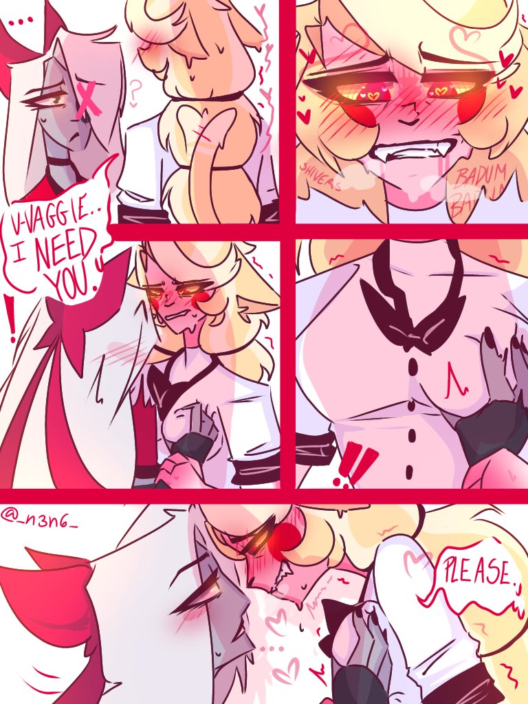 _n3n6_'s tweet photo. (⚠️)P2 Cat Charlie ..this is gonna get interesting 
#chaggie #HazbinHotelCharlie #HazbinHotelVaggie #HazbinHotelFanart https://t.co/EFqdztP5Ne