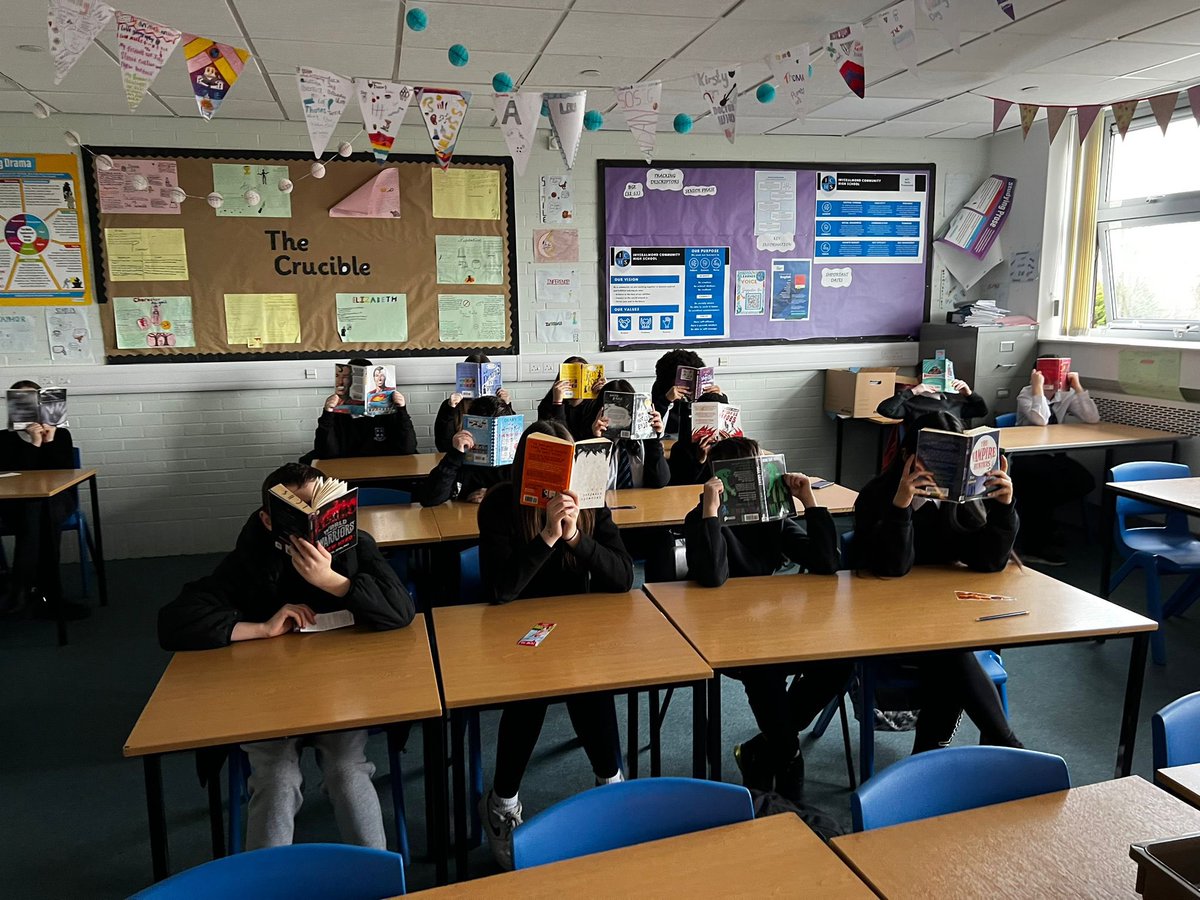InvyEnglish's tweet photo. Some private reading in Mrs Lennox's cosy classroom today !  #WorldBookDay #WorldBookDay2024 #readingforpleasure https://t.co/ayvr64ddrP