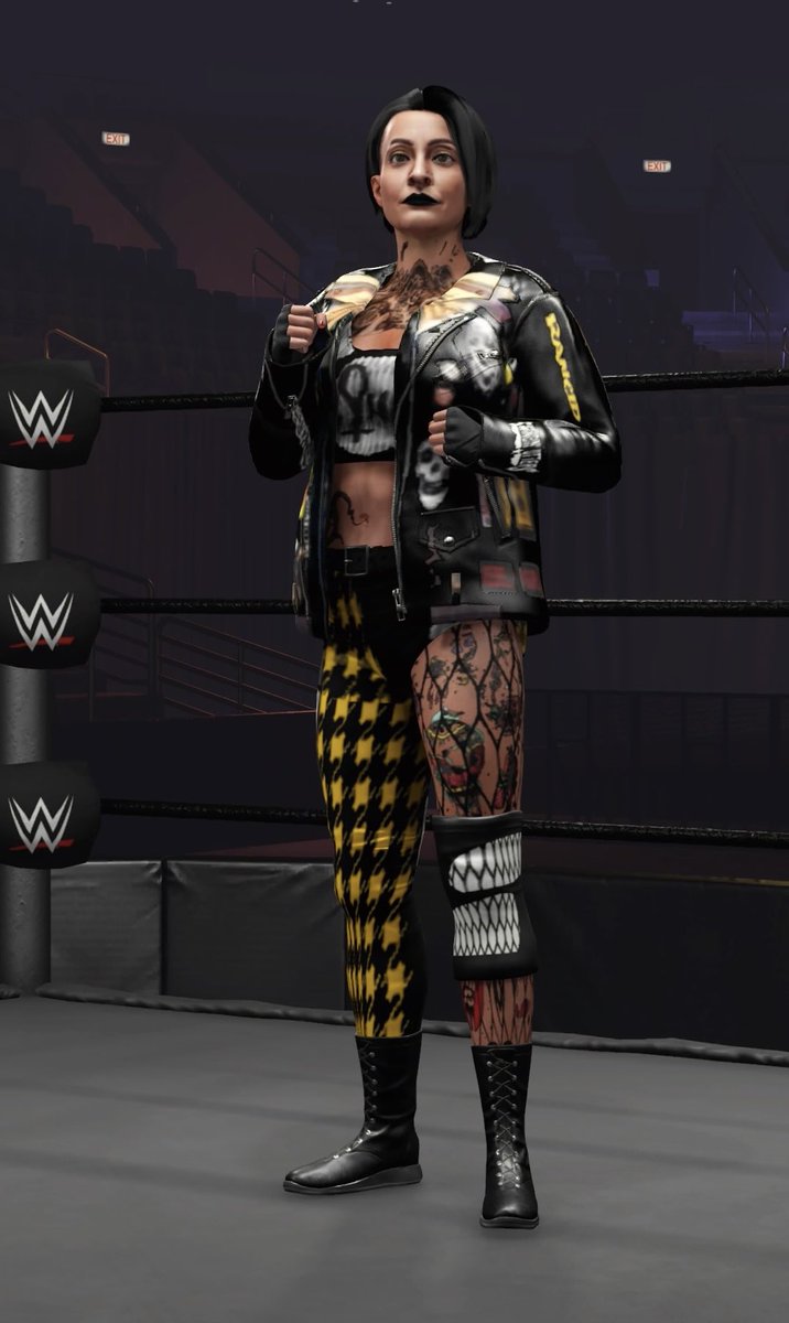 domunist1's tweet image. First CAW for #WWE2K24 is up on Community Creations and you know it had to be the great @realrubysoho.  It’s pretty much the attire that I used last year, but I gave her different hair.  It’s a start.
#outcasts #RiottSquad #AEW