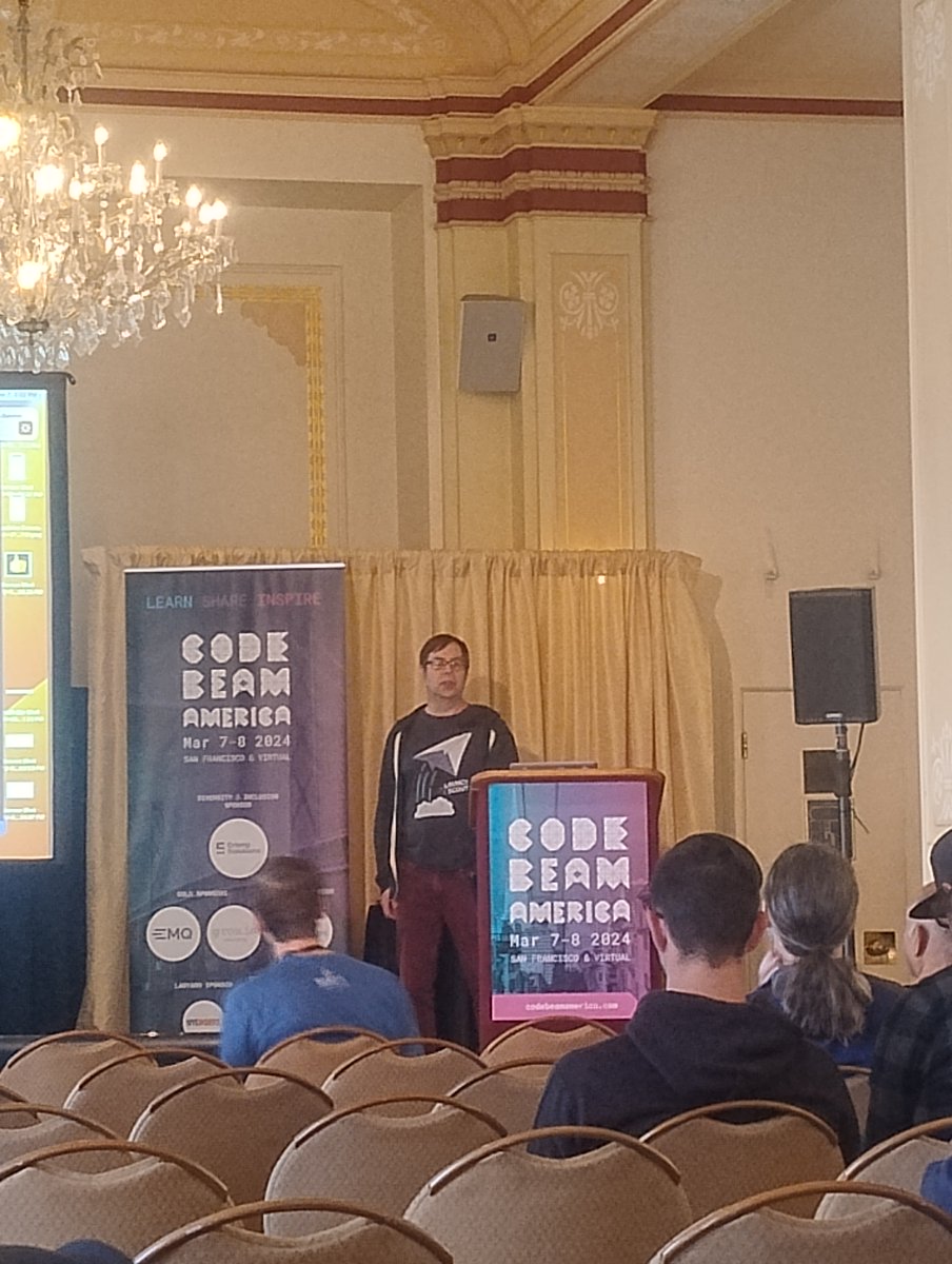 Chris Nelson @superchris with the talk 'It’s time to start paying attention to WebAssembly (again)' 🤘 at #CodeBEAM America 2024