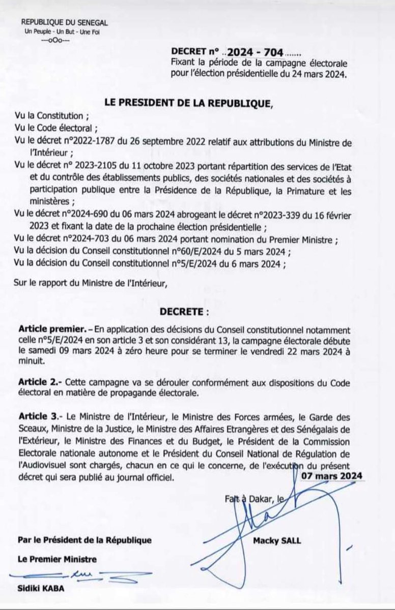 guissey's tweet photo. La campagne électorale démarre ce samedi. Les choses sérieuses !!!
#Presidentielle2024SN #Kebetu https://t.co/lq4hzwjyih
