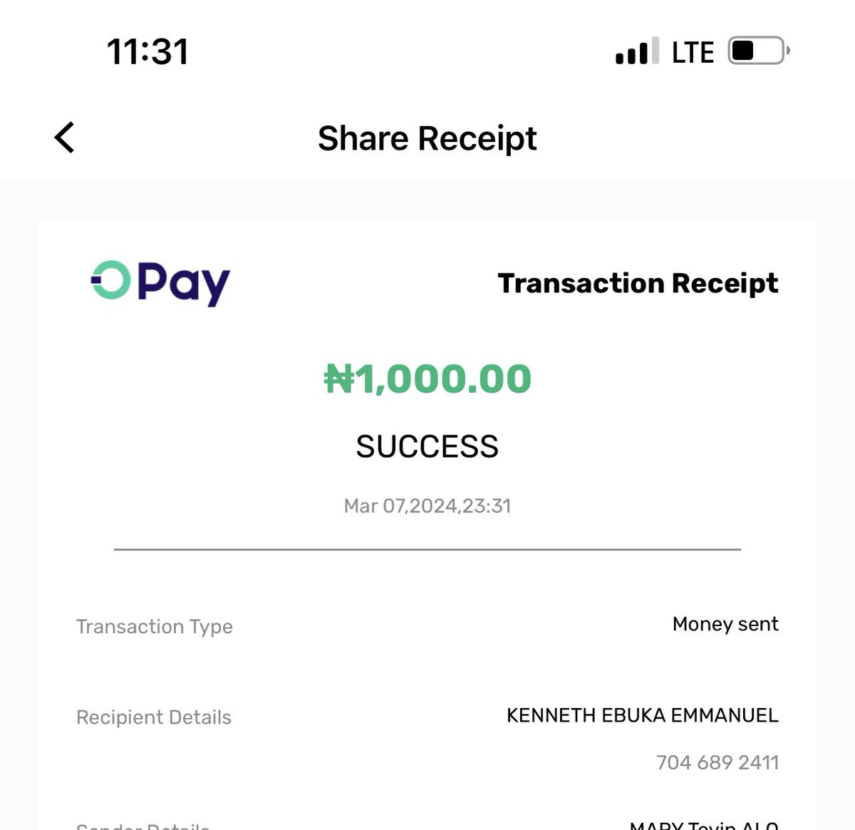 Paid872's tweet photo. Done ✅ ✅

Drop Opay let me notice you 

Make sure you always retweet 

Who’s next ? https://t.co/F6SCh4CWyZ