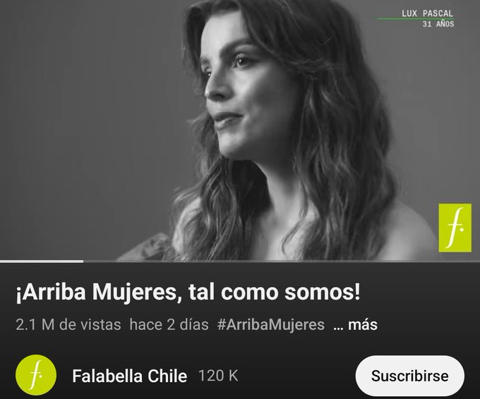 #Falabella Nos quitó a las Mujeres, nuestro Día de la Mujer #8marzo #8M2024 ...   
Y pone un trans en su publicidad, sabiendo q ellos YA TIENEN su día lgtb el 28 de Junio. 
<a href="/FalabellaAyuda/">Falabella Ayuda CL</a> @Falabella_Chile Esto es un insulto a sus clientas MUJERES q somos las q más compramos!!!