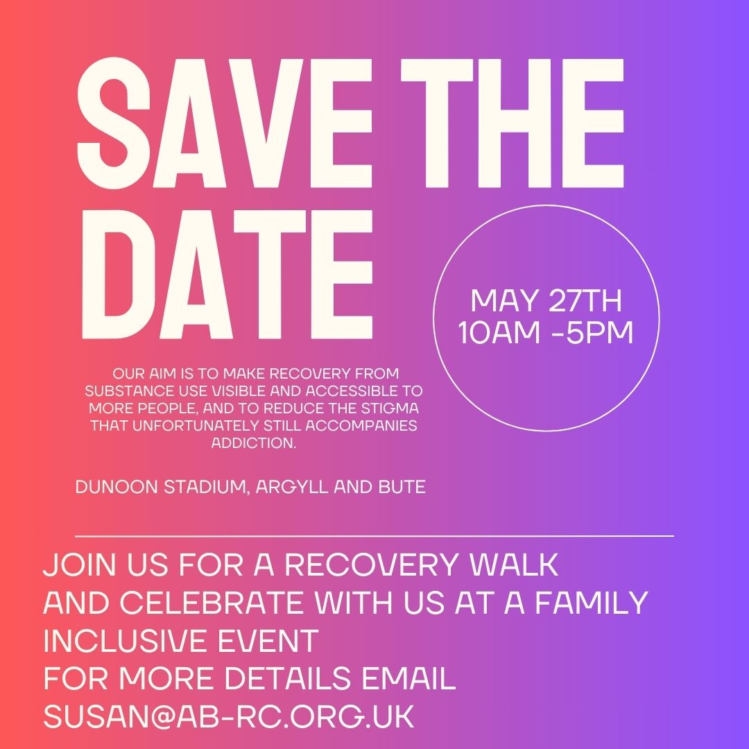 Save the date. Dunoon Recovery Walk. @louisestewart80 @SuzieSAS @susiesfad @ArgyllADP @abhscp @Rec_CollectCIC @Recovery_Scot @recovery_east @SRConsortium @RecWalkScot @traceyclusker @TichSFAD @SDFnews @KirstenSDF @change_families @AConstance23 @anyoneschild #Dunoon #Recoverywalk