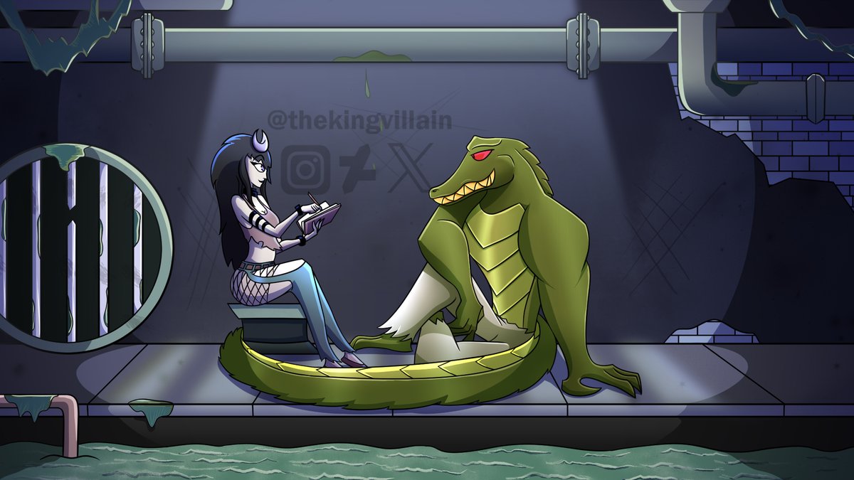 Thekingvillain2's tweet image. Enchantress wants to be an artist and Killer Croc offered himself as her model.

commissioned by
@Pyroking18 

#DC #SuicideSquad #killercroc #enchantress #Batman #Gotham #dccomics #commissionsopen #commissions