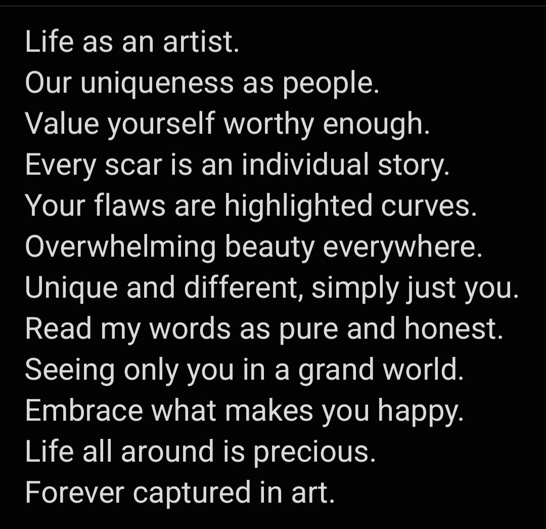 #Poetry
#ArtIsLife
#LoveYourself
#BeautyWithin
#JustBeYou