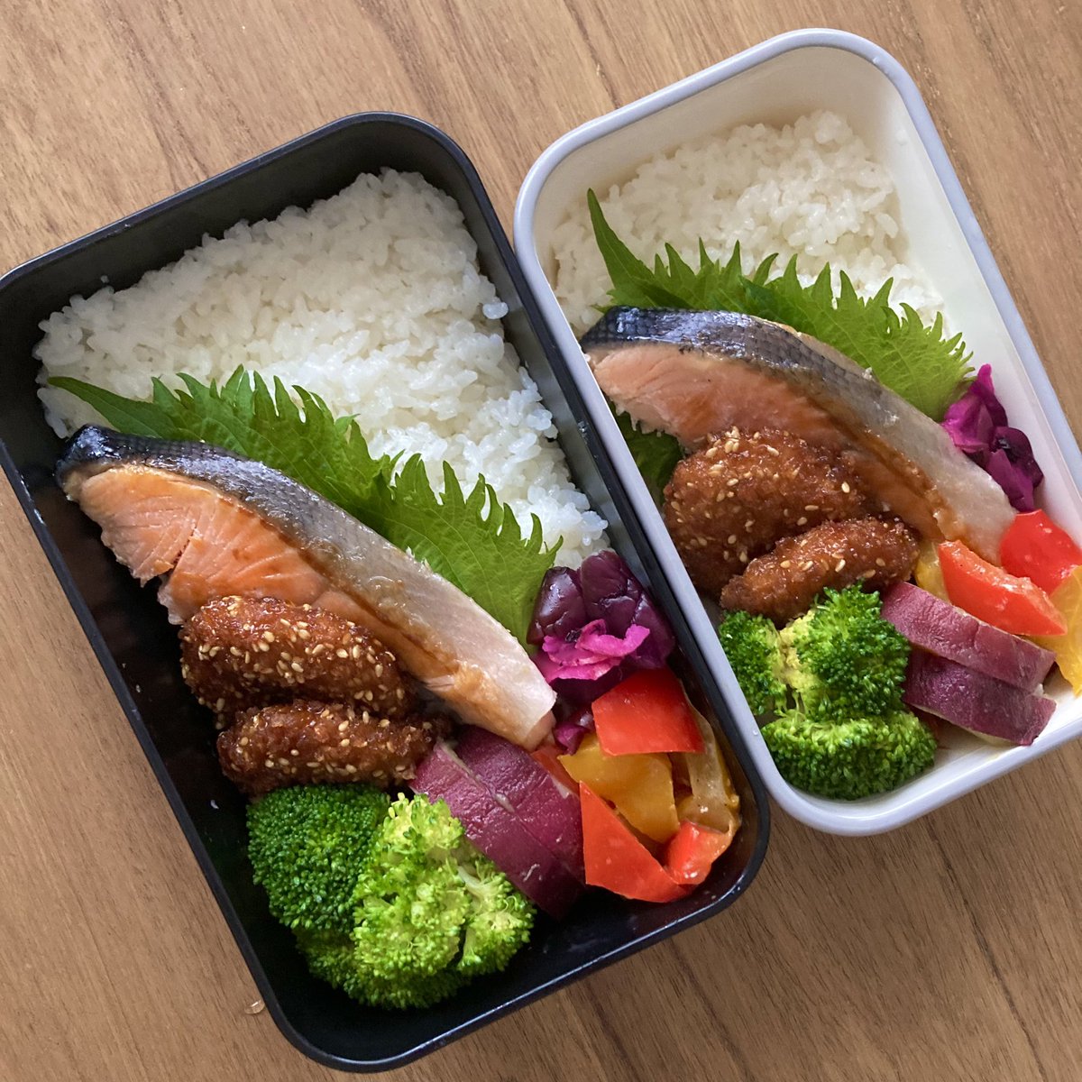 今日は焼き鮭
#おうちごはん 
#お弁当 
#お弁当記録 
#料理好きな人と繋がりたい