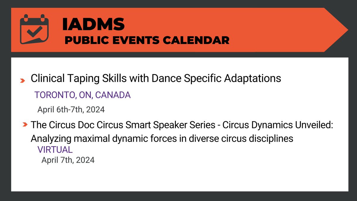 Check out our upcoming April events! For more information on each event and to keep up to date with events happening around the world, visit: iadms.org/resources/even… IADMS members can use the 'Submit an Event' link at the top of the webpage to share upcoming events.
