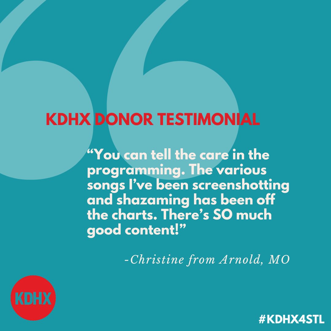 Our amazing supporters like Christine help make KDHX’s programming possible! Join us in keeping the power of music alive during our Spring on-air drive! Donate now at Support.KDHX.org until March 10. We appreciate every contribution! #KDHX4STL #GiveKDHX