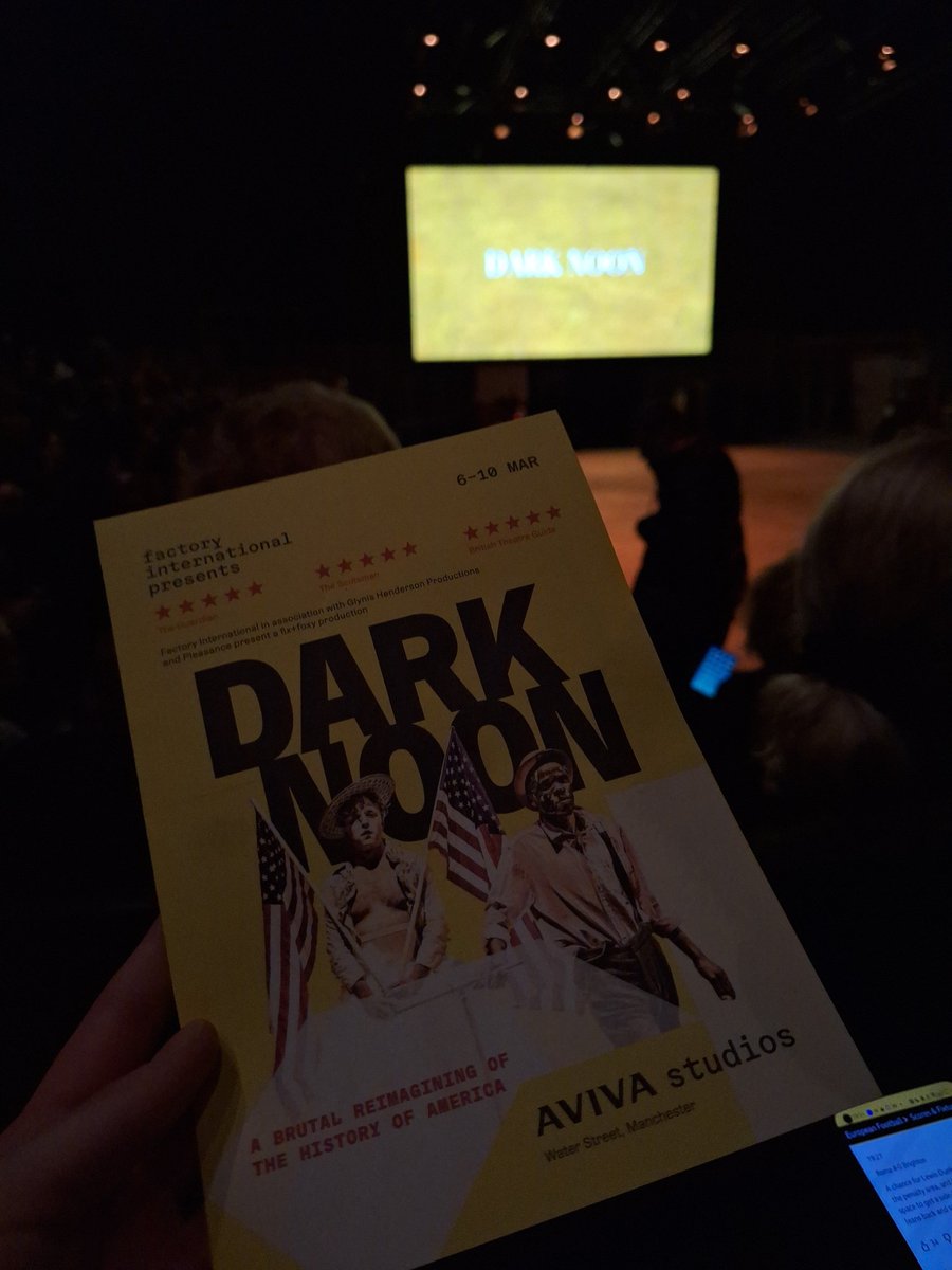 Mags_Muller's tweet photo. Just seen this absolute gem at @factoryintl . Dark Noon critiques the whitewashing of the history of the US frontier in an approachable, refreshing, deeply clever, and at times humorous way. The most engaging, impactful play I have seen in years. https://t.co/kIKpMVqWJg