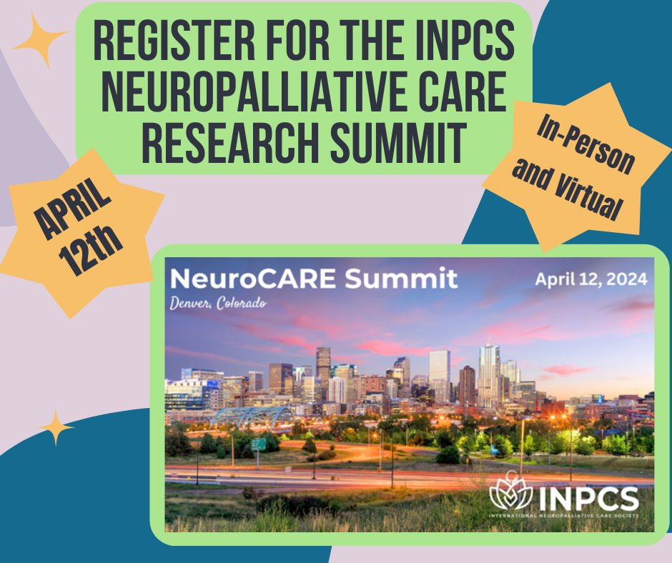 Time is running out! Register now for NeuroCARES, a unique event for neuropalliative care researchers to come together and set priorities for the future. Visit inpcs.org/neurocare2024 to register and learn more! #denver #neurology #PalliativeCare